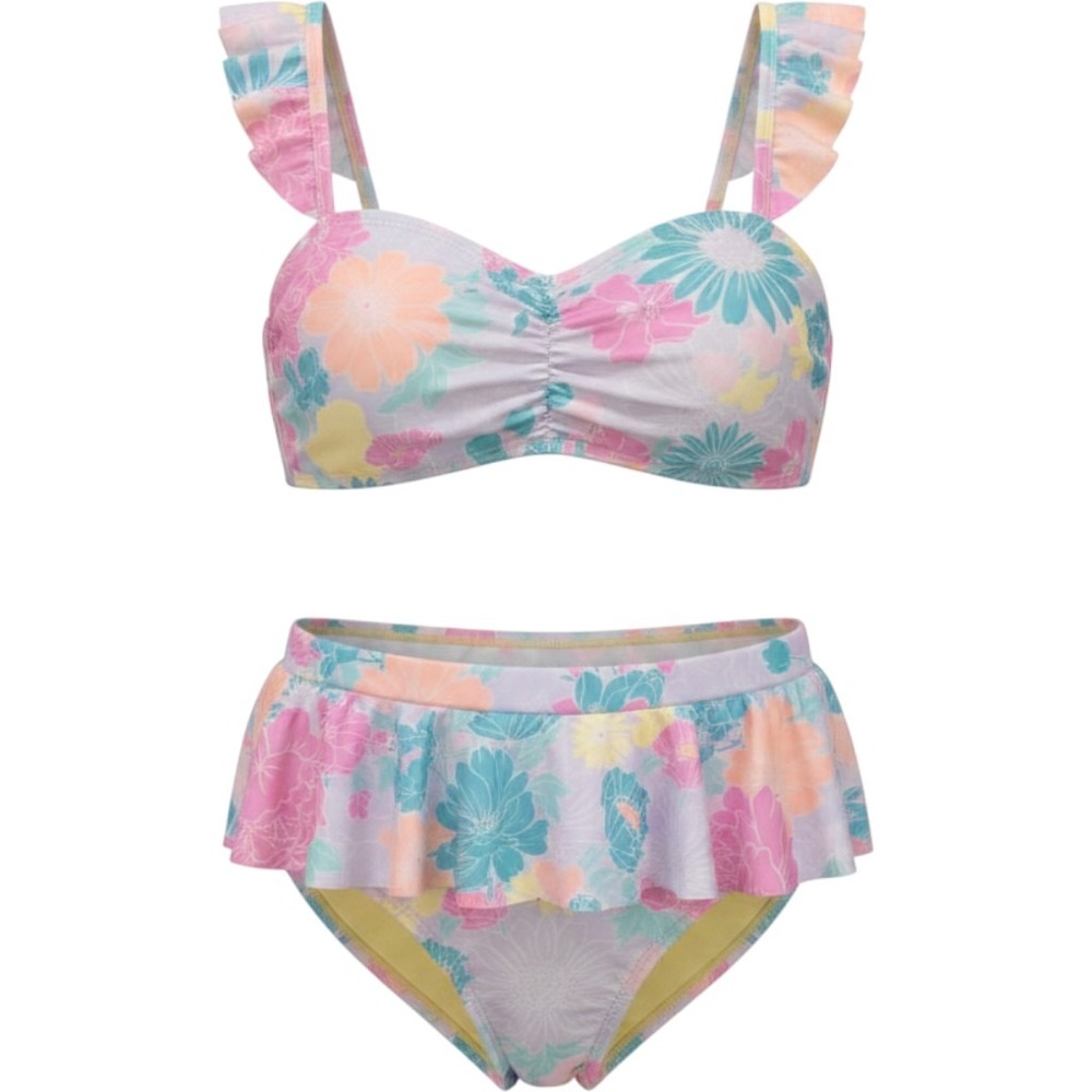 NWOT Island Zone 2-Piece‎ Bikini Tropical Floral XL Vacation Beach Pool Coconut